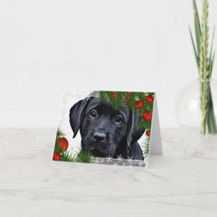 Black Labrador-julkort Helgkort