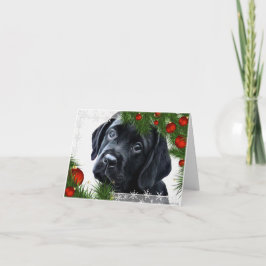 Black Labrador-julkort Helgkort