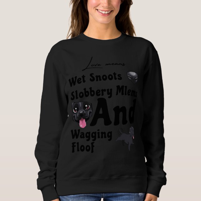 Black Labrador Kärlek Elak Cute T Shirt (Framsida)