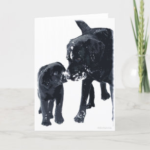 Black Labrador Kärlek - julkort Helgkort