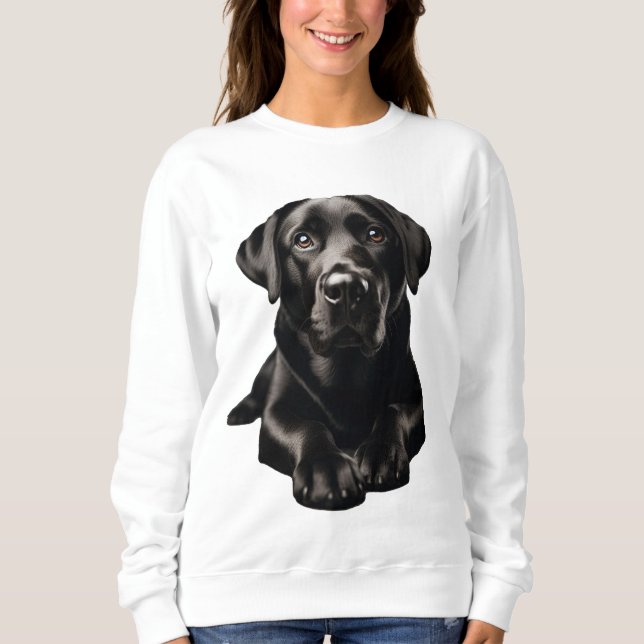 Black Labrador Kvinnors sötskjorta T Shirt (Framsida)