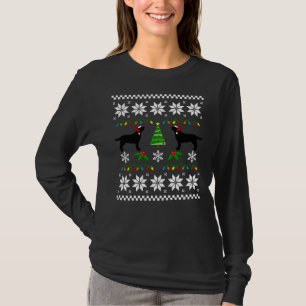 Black Labrador Lycklig jul Sweater Mönster T Shirt