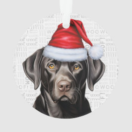 Black Labrador med Namn och Photo jul