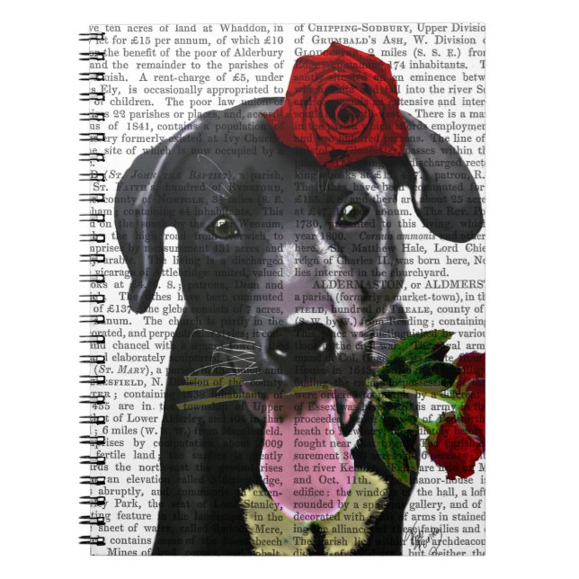 Black Labrador med Ro 2 Anteckningsbok (Framsidan)
