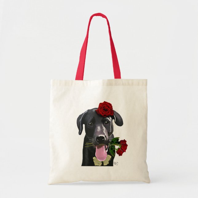 Black Labrador med Ro 2 Tygkasse (Framsidan)