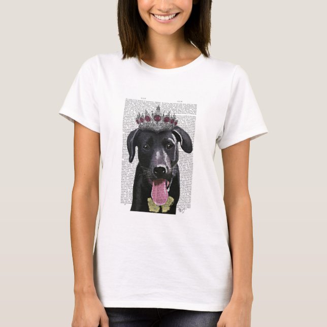 Black Labrador med Tiara Tröja (Framsida)
