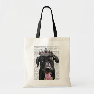 Black Labrador med Tiara Tygkasse