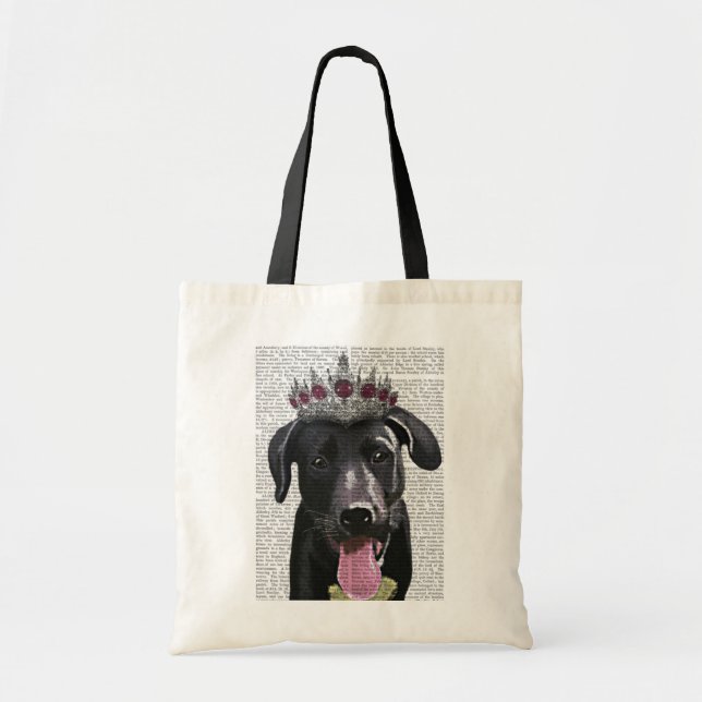 Black Labrador med Tiara Tygkasse (Framsidan)