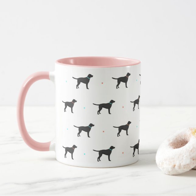 Black Labrador Mönster Mugg (Med munk)