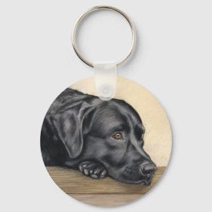Black labrador nyckelring
