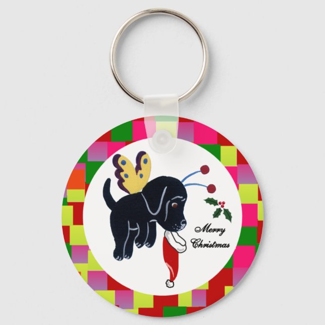 Black Labrador Nyckelringar (Framsida)