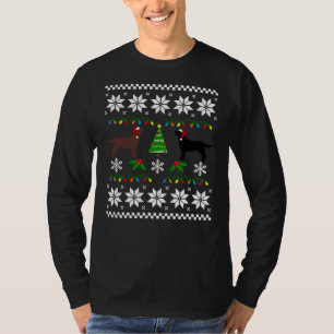 Black Labrador och Chocolate Labrador Lycklig Kris T Shirt