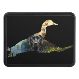 Black Labrador och Flies Mallard Hitch Cover Dragkroksskydd