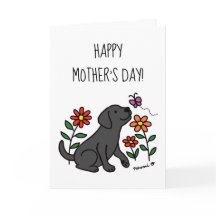 Black Labrador och Grönt Mors dag