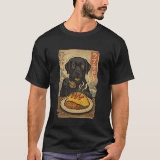 Black Labrador Omurice Series Funny Kawaii Ukiyo N T Shirt