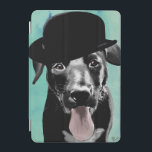 Black Labrador på Bowlareare Hat iPad Mini Skydd<br><div class="desc">Husdjur</div>