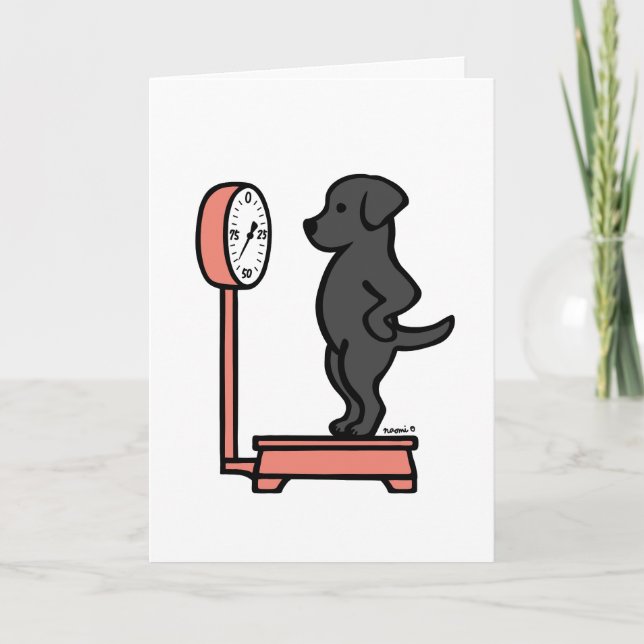 Black Labrador på  Kort (Framsida)