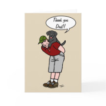 Black Labrador Pappa i Red Fars dag