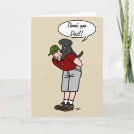 Black Labrador Pappa i Red Fars dag Kort