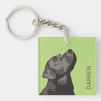Black Labrador Personlig Nyckelring Chain