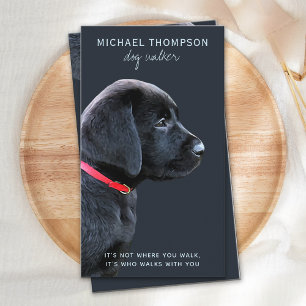 Black Labrador Pet Hund Business Dog Walker Visitkort
