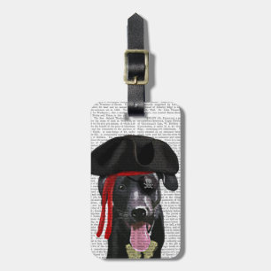 Black Labrador Pirat Bagagebricka