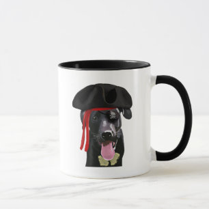 Black Labrador Pirat Mugg