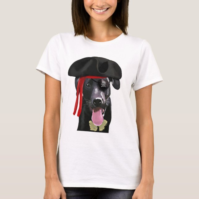 Black Labrador Pirat T-shirt (Framsida)