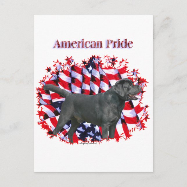Black Labrador Pride Vykort (Framsida)