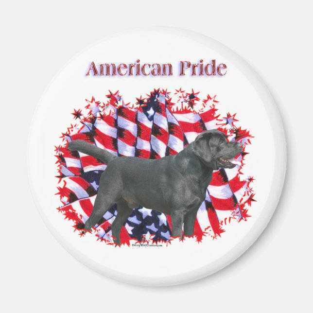Black Labrador-Pridet - Magnet (Framsidan)