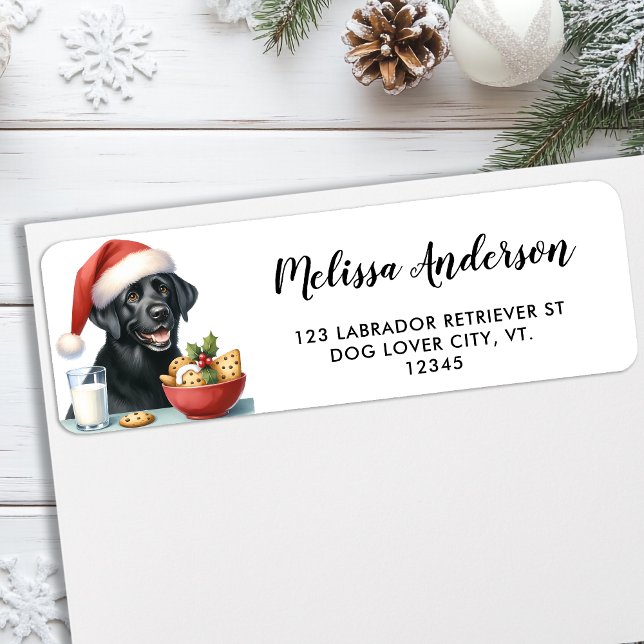 Black Labrador Puppy Cake - Svart lab Returadress Etikett (Skapare uppladdad)