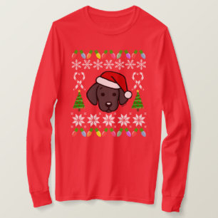 Black Labrador Puppy jul Mönster Tee Shirt