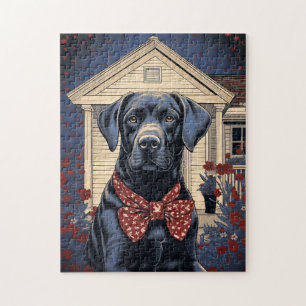 Black labrador pussel