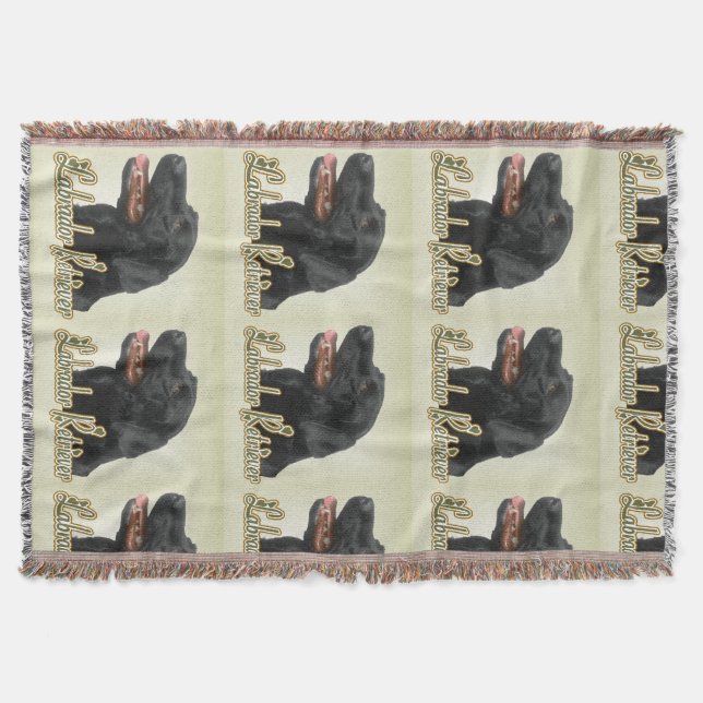 Black Labrador Retriever Art Gifts Filt (Framsidan)