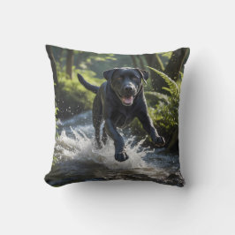 Black Labrador Retriever Elegant Dekorativ kudde