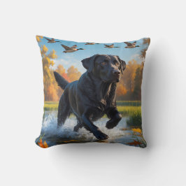 Black Labrador Retriever Elegant Dekorativ kudde