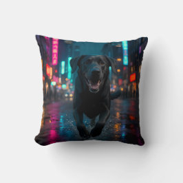 Black Labrador Retriever Elegant Dekorativ kudde