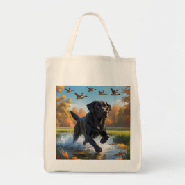 Black Labrador Retriever Elegant Livsmedel Tote Ba Tygkasse