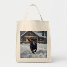 Black Labrador Retriever Elegant Livsmedel Tote Ba
