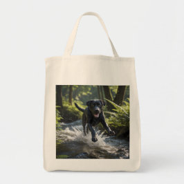 Black Labrador Retriever Elegant Livsmedel Tote Ba Tygkasse