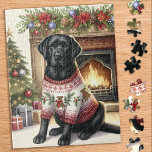 Black Labrador Retriever Festive jul-Hund Pussel<br><div class="desc">Tittar för en roligt och engagerande aktivitet att med din familj den här julhelgen? Titta bara på vår pussel med lekande Labrador Retrievers! Som hund älskare kan du glädja dig åt den mångfald av formgivningar vi erbjuder, inklusive söta och fega valpar, lovvärd gult, choklad och svarta labb, och till och...</div>