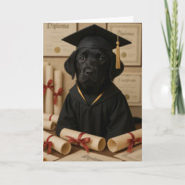 Black Labrador Retriever Graduation  Kort