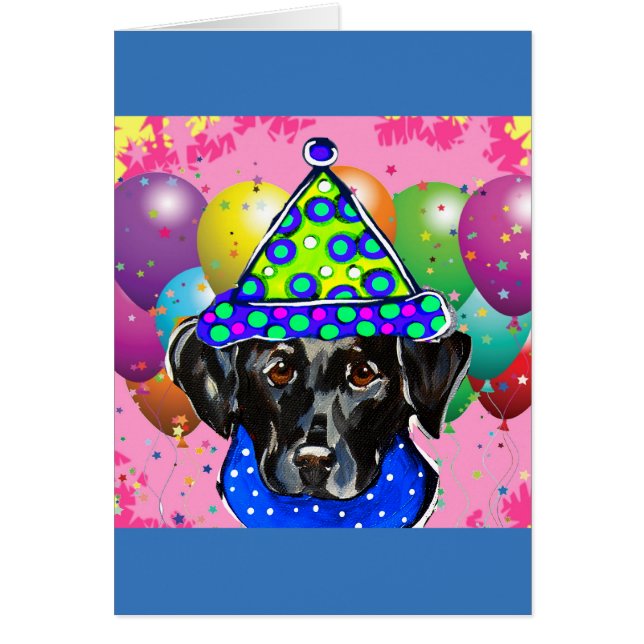 Black Labrador Retriever Hälsningskort (Framsidan)