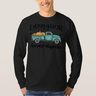 Black Labrador Retriever Harvest Hayride Antique T Shirt