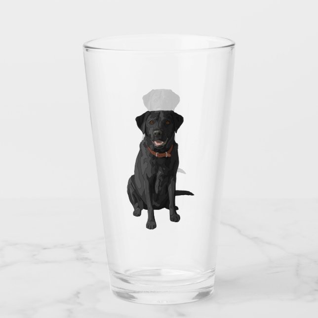 Black Labrador Retriever Hund älskare Gift Glaskopp (Framsida)