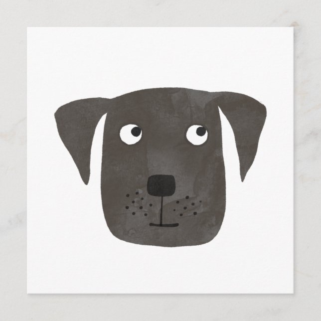 Black Labrador Retriever Hund Birthday Card Rådkort (Framsida)