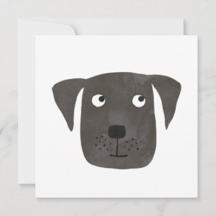 Black Labrador Retriever Hund Birthday Card Rådkort