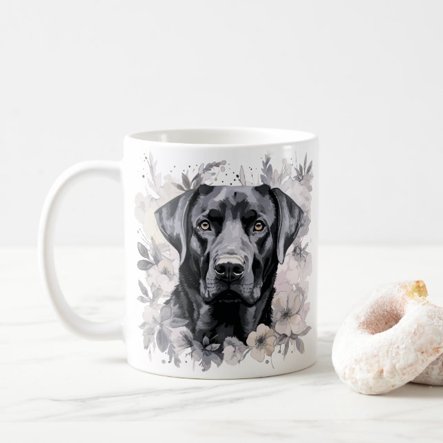 Black Labrador Retriever Hund Coffee Mugg (Med munk)
