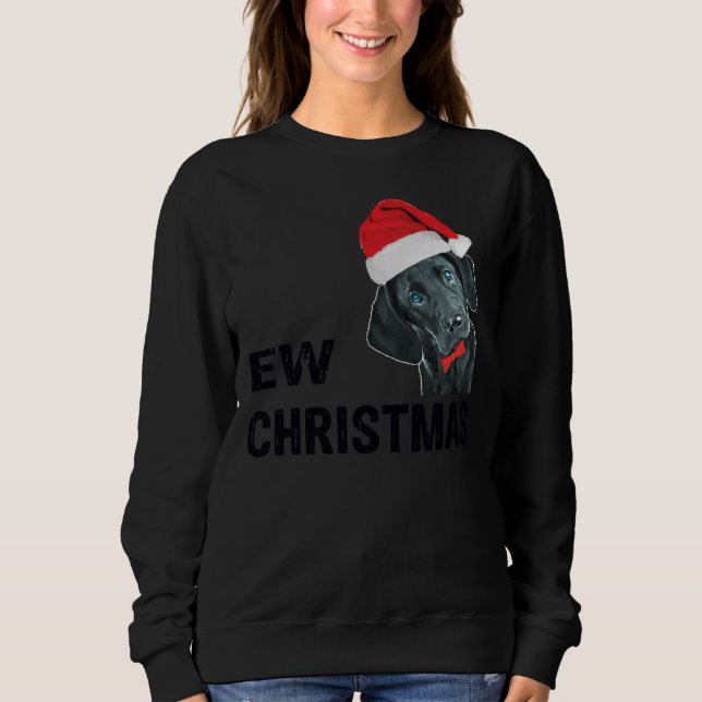 Black Labrador Retriever Hund jul T Shirt (Framsida)