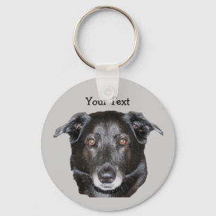 Black Labrador Retriever Hund Keychain Nyckelring